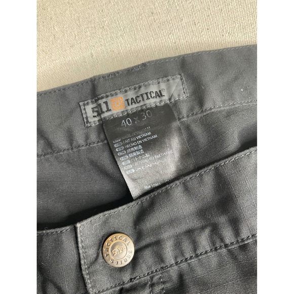Tactical 511 Mens Black Cargo Pants 40x30 - Picture 4 of 6